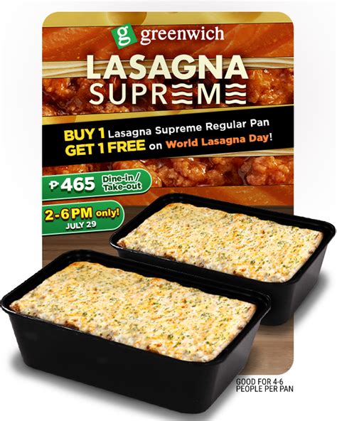 Buy 1 take 1 lasagna for only .